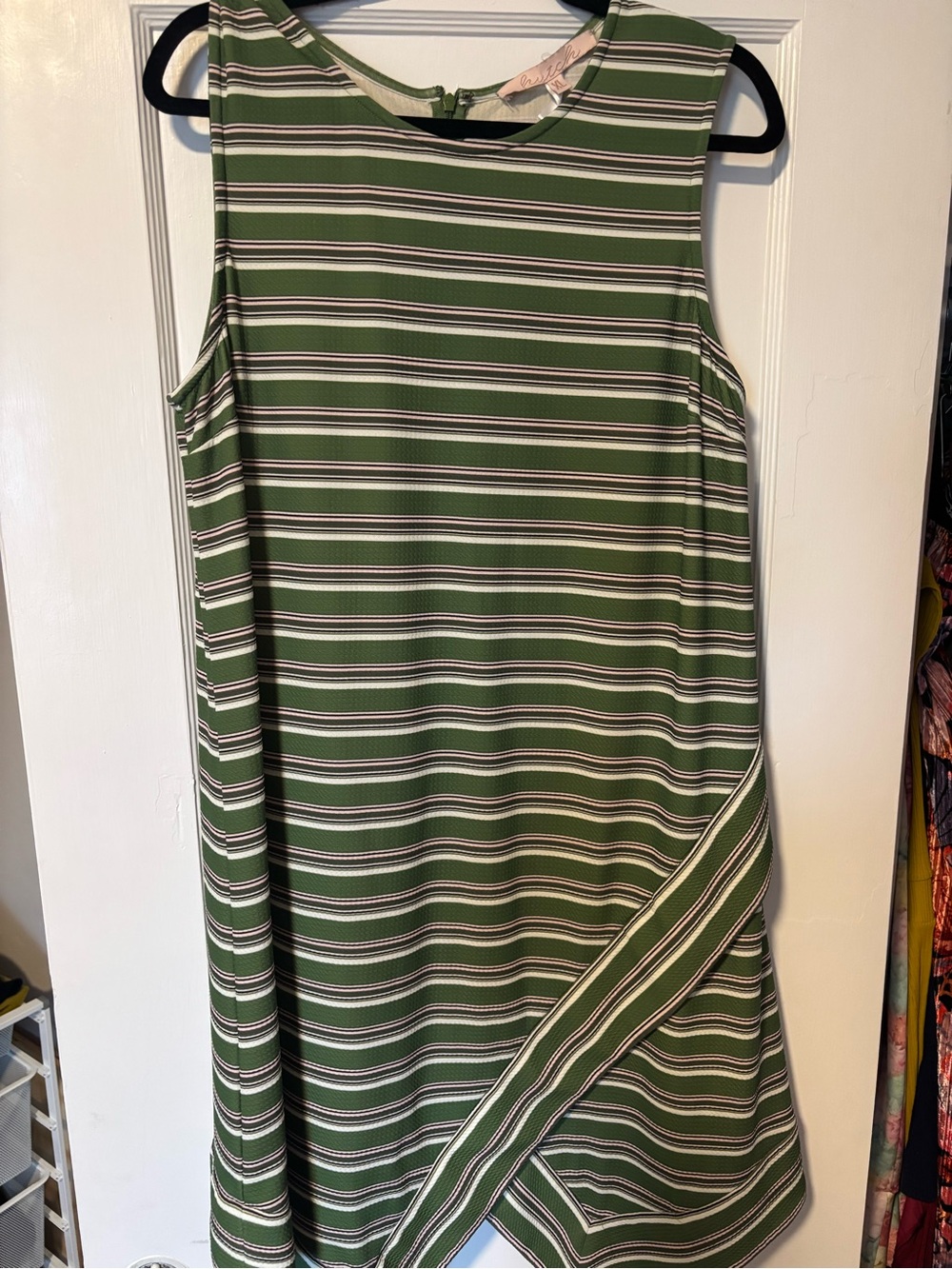 Hutch Green Striped Stanton Knit Shift Dress - XL